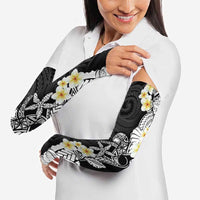 Black Samoa Tattoo Arm Sleeves Plumeria Samoan Ocean Tatau Pattern - Polynesian Pride