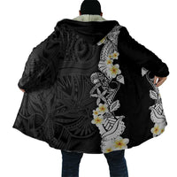 Black Samoa Tattoo Cloak Plumeria Samoan Ocean Tatau Pattern - Polynesian Pride
