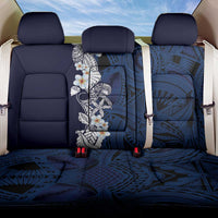 Blue Samoa Tattoo Back Car Seat Cover Plumeria Samoan Ocean Tatau Pattern - Polynesian Pride