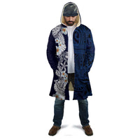 Blue Samoa Tattoo Cloak Plumeria Samoan Ocean Tatau Pattern - Polynesian Pride