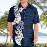 Blue Samoa Tattoo Hawaiian Shirt Plumeria Samoan Ocean Tatau Pattern - Polynesian Pride