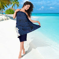 Blue Samoa Tattoo Sarong Plumeria Samoan Ocean Tatau Pattern - Polynesian Pride