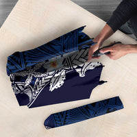 Blue Samoa Tattoo Umbrella Plumeria Samoan Ocean Tatau Pattern - Polynesian Pride