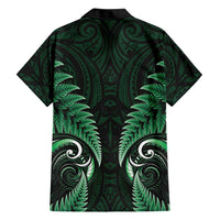 Aotearoa Pounamu Niho Hawaiian Shirt Silver Fern Mix Maori Pattern - Green