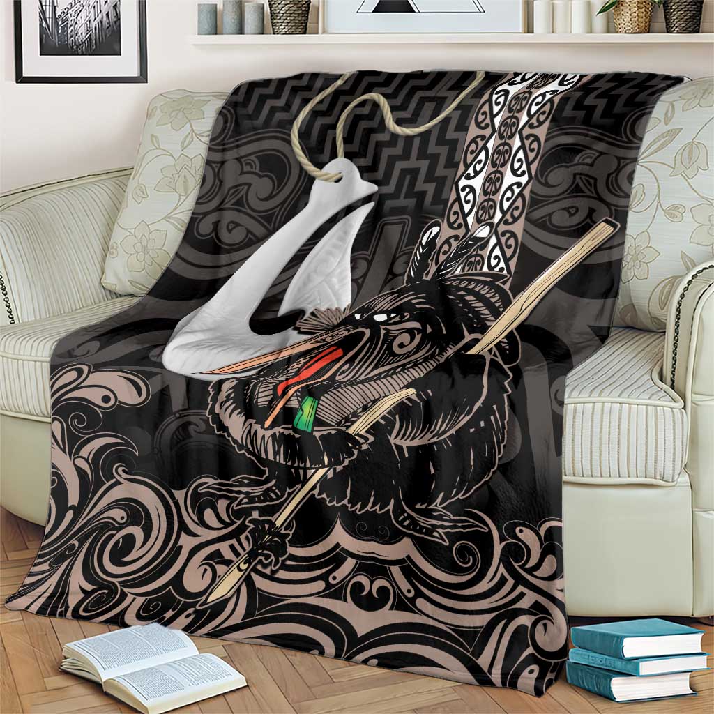Aotearoa Hei Matau Blanket Haka Kiwi Mix Maori Mangopare