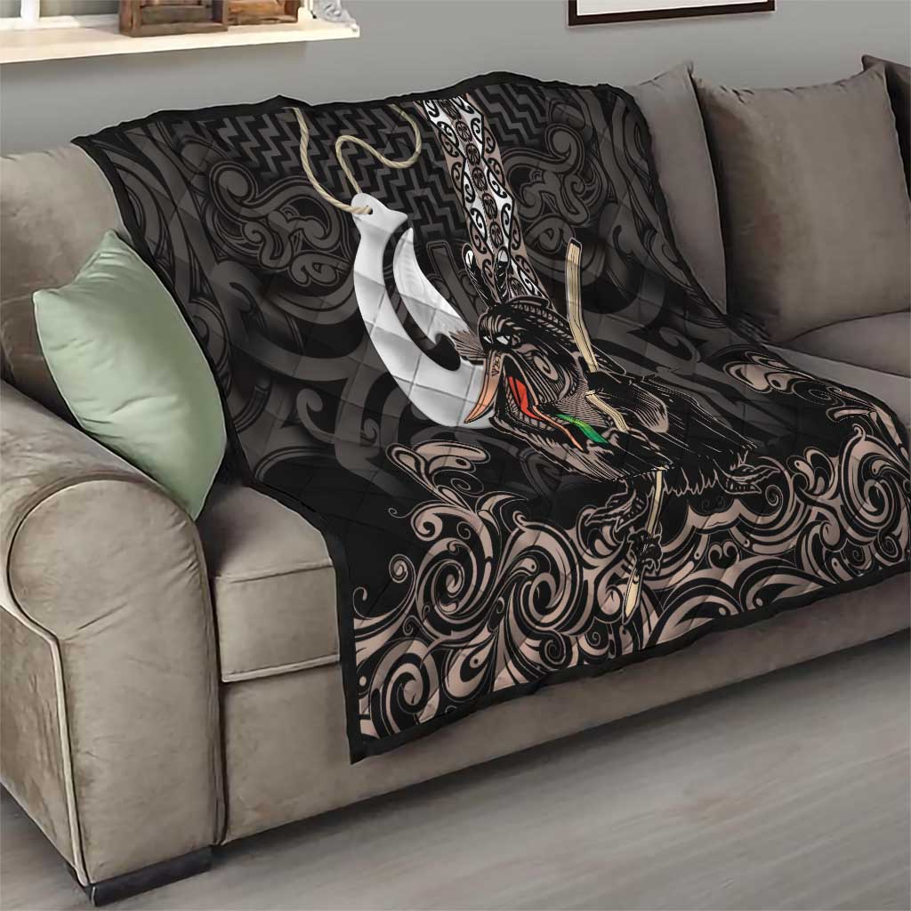 Aotearoa Hei Matau Quilt Haka Kiwi Mix Maori Mangopare LT14 - Polynesian Pride