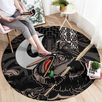 Aotearoa Hei Matau Round Carpet Haka Kiwi Mix Maori Mangopare LT14 - Polynesian Pride