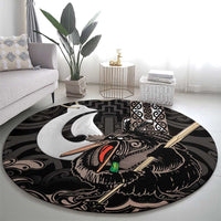 Aotearoa Hei Matau Round Carpet Haka Kiwi Mix Maori Mangopare LT14 - Polynesian Pride