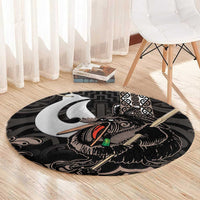 Aotearoa Hei Matau Round Carpet Haka Kiwi Mix Maori Mangopare LT14 - Polynesian Pride