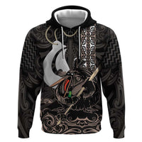 Aotearoa Hei Matau Zip Hoodie Haka Kiwi Mix Maori Mangopare