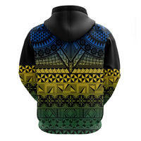 Halo Olaketa Solomon Islands Zip Hoodie Melanesian Tribal Pattern Gradient Version LT14 - Polynesian Pride