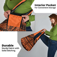 Halo Olaketa Solomon Islands Grocery Bag Melanesian Tribal Pattern Orange Version