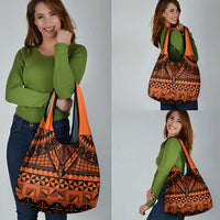 Halo Olaketa Solomon Islands Grocery Bag Melanesian Tribal Pattern Orange Version