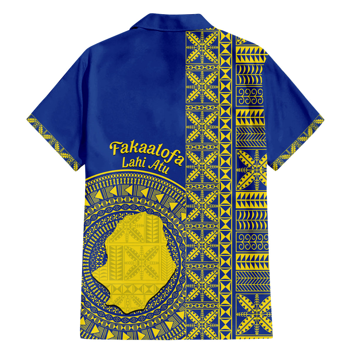 Fakaalofa Lahi Atu Niue Family Matching Long Sleeve Bodycon Dress and Hawaiian Shirt Niuean Map With Hiapo Pattern Blue Version LT14 - Polynesian Pride
