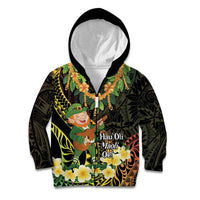 Hawaii Saint Patrick's Day Kid Hoodie Ukulele Leprechaun Hau'Oli Maoli Oe!