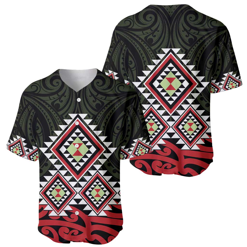 Kia Ora Aotearoa Baseball Jersey 2025 Pasifika Maori Taniko Motifs LT14 - Polynesian Pride