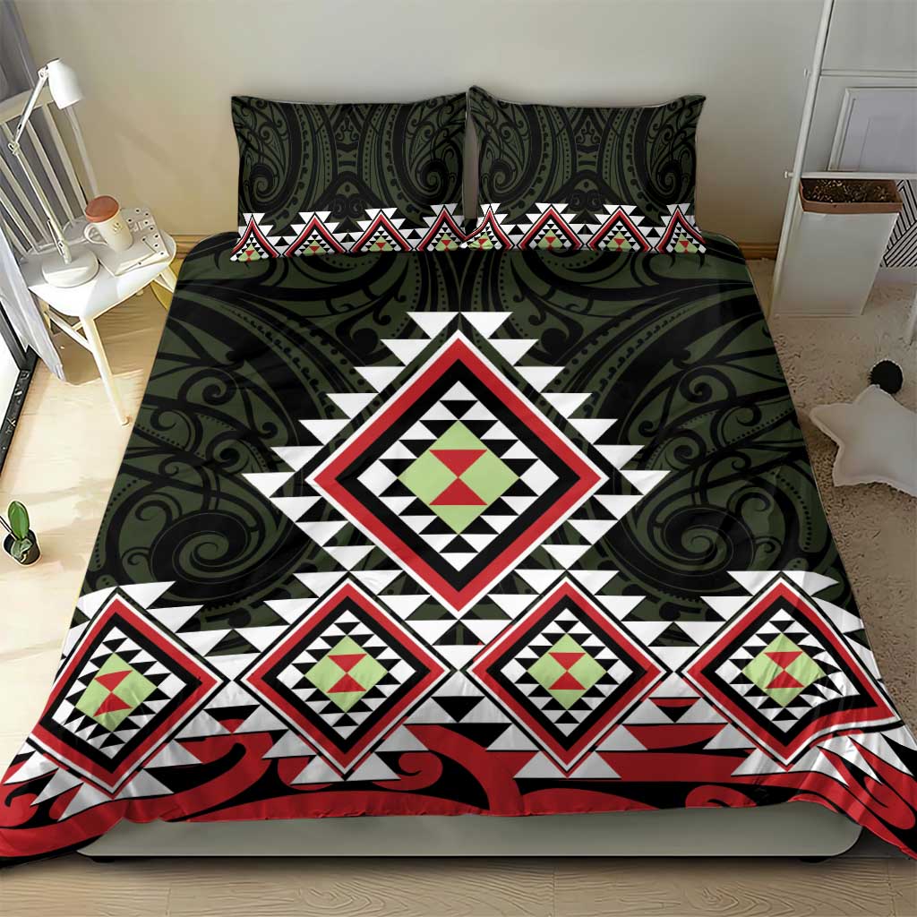 Kia Ora Aotearoa Bedding Set 2025 Pasifika Maori Taniko Motifs