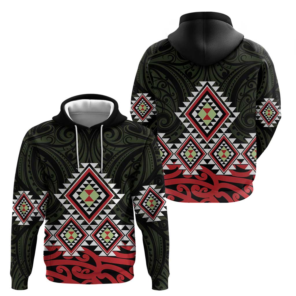 Kia Ora Aotearoa Hoodie 2025 Pasifika Maori Taniko Motifs