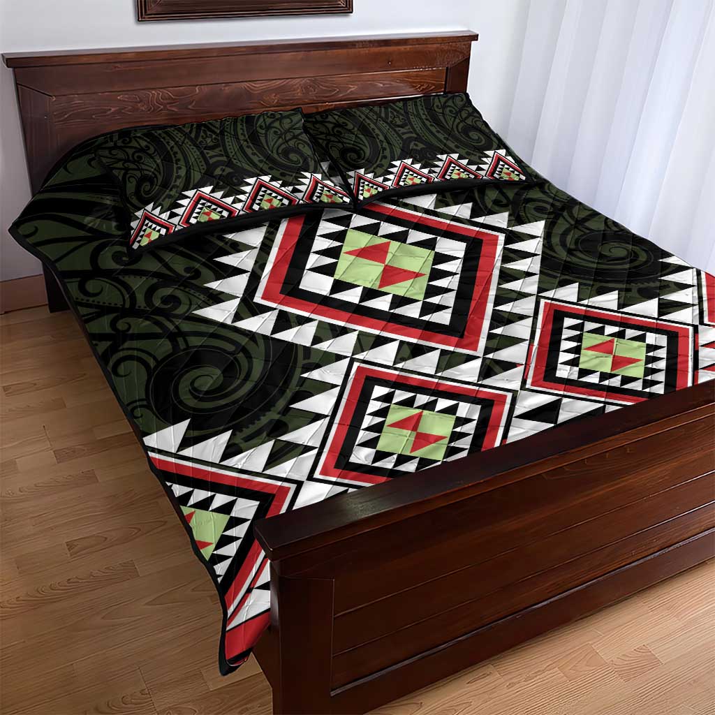 Kia Ora Aotearoa Quilt Bed Set 2025 Pasifika Maori Taniko Motifs