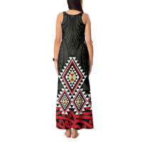 Kia Ora Aotearoa Tank Maxi Dress 2025 Pasifika Maori Taniko Motifs