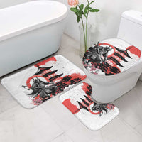 Japanese Samurai Warrior Enso Bathroom Set Japan Pagoda Sakura Watercolor LT14 - Polynesian Pride