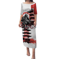 Japanese Samurai Warrior Enso Family Matching Puletasi and Hawaiian Shirt Japan Pagoda Sakura Watercolor - Polynesian Pride
