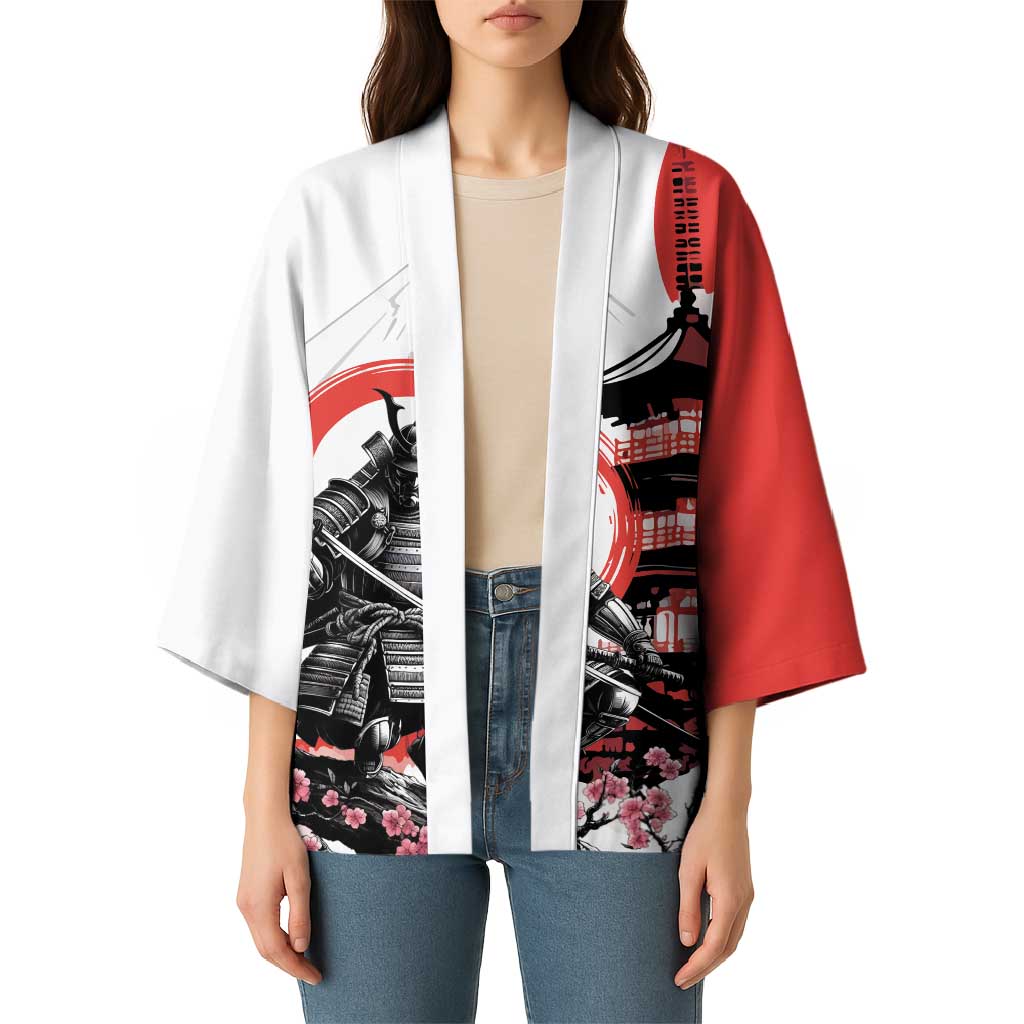 Japanese Samurai Warrior Enso Kimono Japan Pagoda Sakura Watercolor LT14 - Polynesian Pride