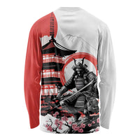 Japanese Samurai Warrior Enso Long Sleeve Shirt Japan Pagoda Sakura Watercolor LT14 - Polynesian Pride