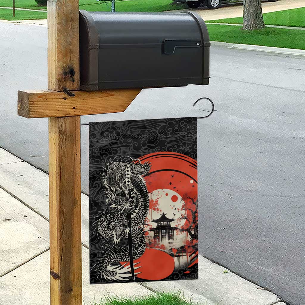 Japanese Dragon Katana Enso Garden Flag Japan Pagoda Seamless Cloud LT14 - Polynesian Pride