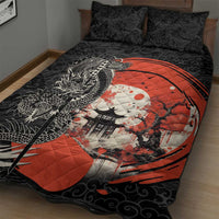 Japanese Dragon Katana Enso Quilt Bed Set Japan Pagoda Seamless Cloud LT14 - Polynesian Pride