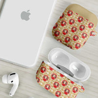 Japanese Daruma Doll AirPods Case Palaka With Seamless Bamboo Pattern LT14 - Polynesian Pride