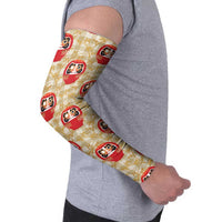 Japanese Daruma Doll Arm Sleeves Palaka With Seamless Bamboo Pattern LT14 - Polynesian Pride