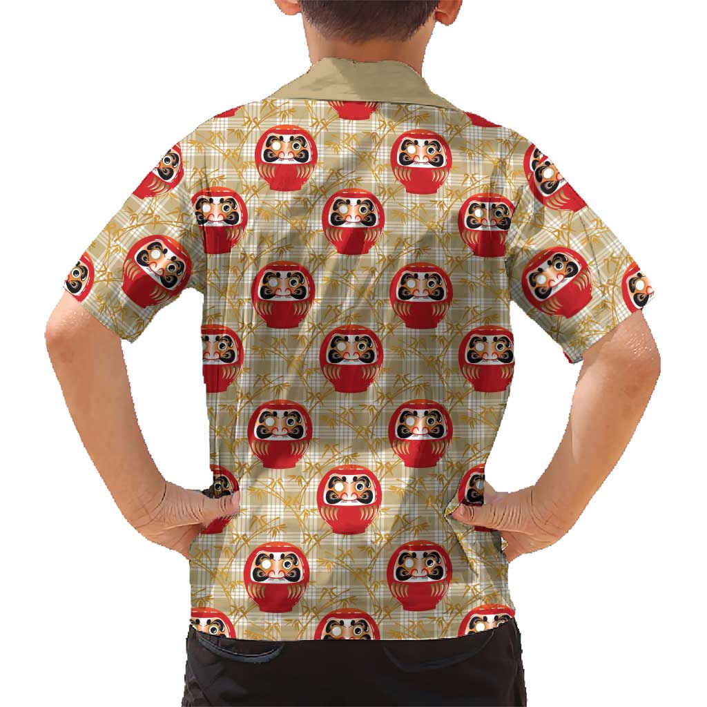 Japanese Daruma Doll Family Matching Mermaid Dress and Hawaiian Shirt Palaka With Seamless Bamboo Pattern LT14 - Polynesian Pride