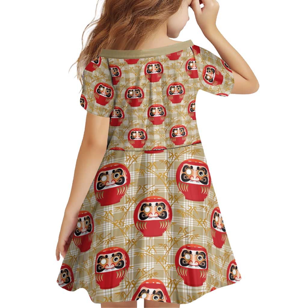 Japanese Daruma Doll Family Matching Mermaid Dress and Hawaiian Shirt Palaka With Seamless Bamboo Pattern LT14 - Polynesian Pride