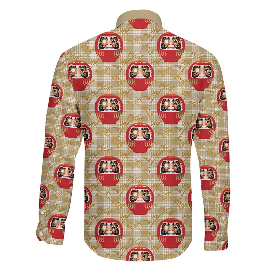 Japanese Daruma Doll Family Matching Mermaid Dress and Hawaiian Shirt Palaka With Seamless Bamboo Pattern LT14 - Polynesian Pride