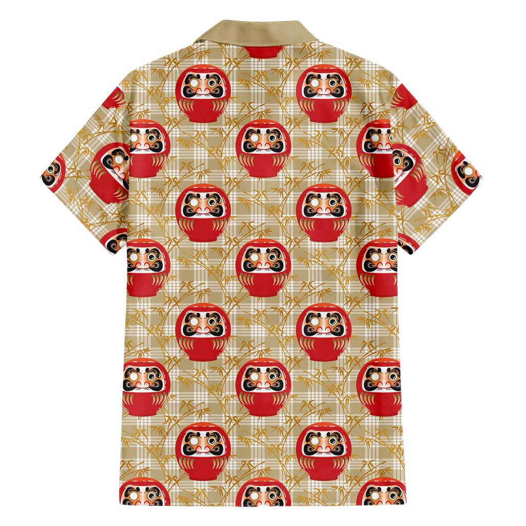 Japanese Daruma Doll Hawaiian Shirt Palaka With Seamless Bamboo Pattern LT14 - Polynesian Pride