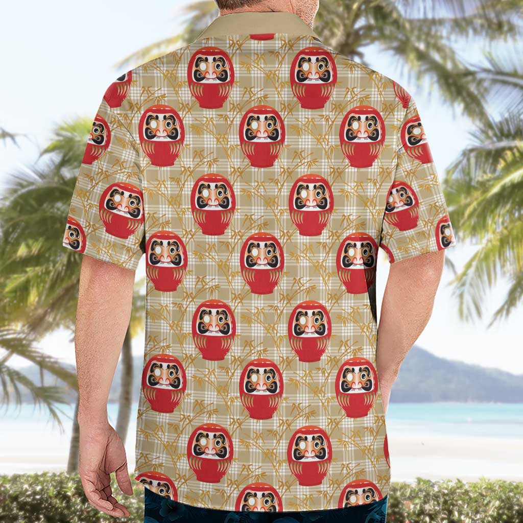 Japanese Daruma Doll Hawaiian Shirt Palaka With Seamless Bamboo Pattern LT14 - Polynesian Pride