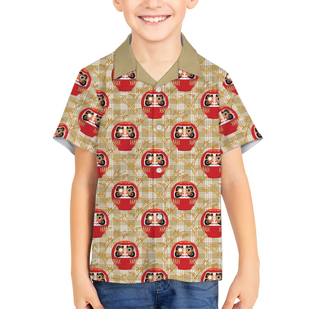 Japanese Daruma Doll Hawaiian Shirt Palaka With Seamless Bamboo Pattern LT14 - Polynesian Pride