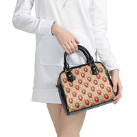 Japanese Daruma Doll Shoulder Handbag Palaka With Seamless Bamboo Pattern - Polynesian Pride