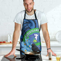 New Zealand Chatham Islands Apron Wharekauri Forget Me Not With Black Robin - Polynesian Pride