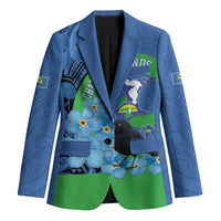New Zealand Chatham Islands Blazer Wharekauri Forget Me Not With Black Robin - Polynesian Pride