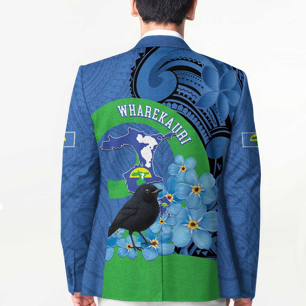 New Zealand Chatham Islands Blazer Wharekauri Forget Me Not With Black Robin - Polynesian Pride