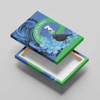 New Zealand Chatham Islands Canvas Wall Art Wharekauri Forget Me Not With Black Robin