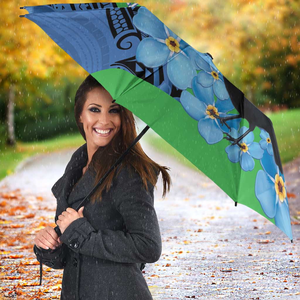 New Zealand Chatham Islands Umbrella Wharekauri Forget Me Not With Black Robin - Polynesian Pride
