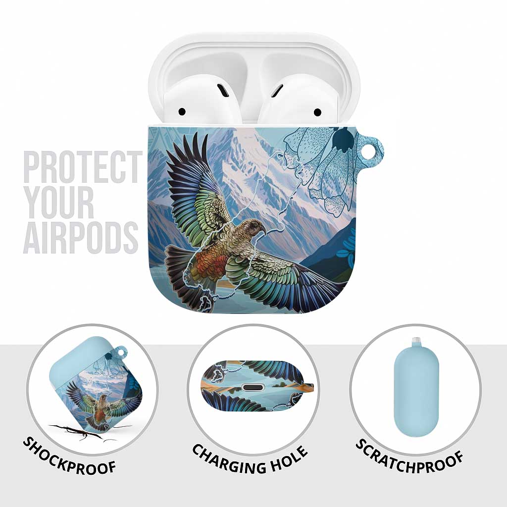 New Zealand South Island AirPods Case Te Waipounamu Aoraki Kea Bird - Polynesian Pride