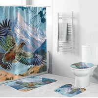 New Zealand South Island Bathroom Set Te Waipounamu Aoraki Kea Bird - Polynesian Pride