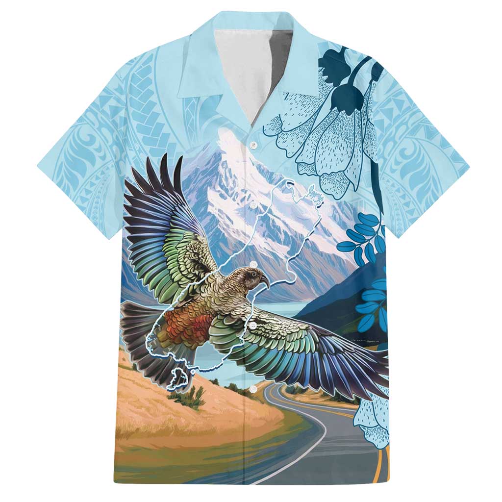 New Zealand South Island Family Matching Summer Maxi Dress and Hawaiian Shirt Te Waipounamu Aoraki Kea Bird
