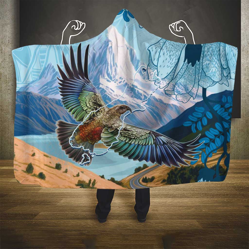 New Zealand South Island Hooded Blanket Te Waipounamu Aoraki Kea Bird LT14 - Polynesian Pride