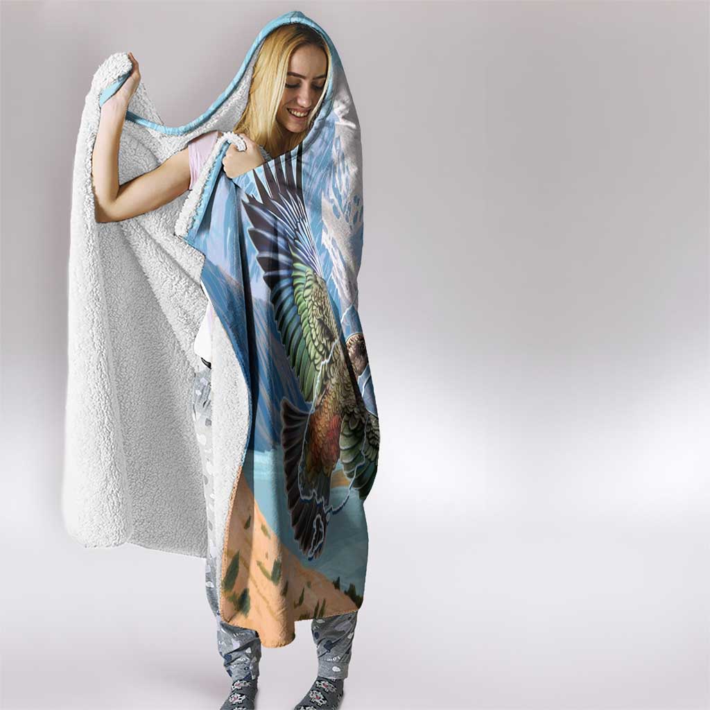 New Zealand South Island Hooded Blanket Te Waipounamu Aoraki Kea Bird LT14 - Polynesian Pride