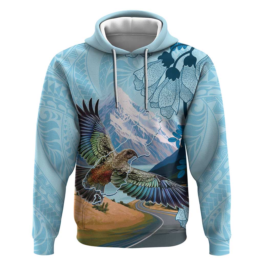New Zealand South Island Hoodie Te Waipounamu Aoraki Kea Bird